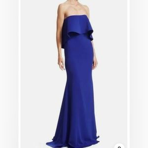 Badgley Mishcka Cobalt Strapless Gown